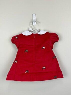 Classic Prep Childrenswear Paige Dress Crimson w/ Woody 6-9 Months NWT
